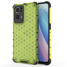 Custodia Silicone Trasparente Laterale 360 Gradi Cover AM1 per Oppo Reno7 Pro 5G Verde