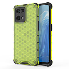 Custodia Silicone Trasparente Laterale 360 Gradi Cover AM1 per Oppo Reno8 4G Verde