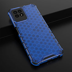 Custodia Silicone Trasparente Laterale 360 Gradi Cover AM1 per Realme 8i Blu