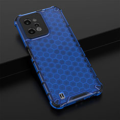 Custodia Silicone Trasparente Laterale 360 Gradi Cover AM1 per Realme C31 Blu