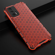 Custodia Silicone Trasparente Laterale 360 Gradi Cover AM1 per Realme GT Master 5G Rosso