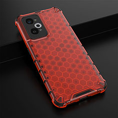 Custodia Silicone Trasparente Laterale 360 Gradi Cover AM1 per Realme GT Neo 3T 5G Rosso