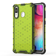 Custodia Silicone Trasparente Laterale 360 Gradi Cover AM1 per Samsung Galaxy A20 Verde