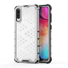 Custodia Silicone Trasparente Laterale 360 Gradi Cover AM1 per Samsung Galaxy A30S Bianco