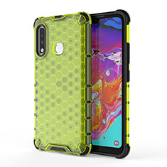 Custodia Silicone Trasparente Laterale 360 Gradi Cover AM1 per Samsung Galaxy A70E Verde