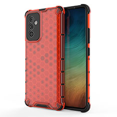 Custodia Silicone Trasparente Laterale 360 Gradi Cover AM1 per Samsung Galaxy A82 5G Rosso