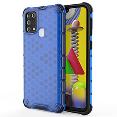 Custodia Silicone Trasparente Laterale 360 Gradi Cover AM1 per Samsung Galaxy M31 Prime Edition Blu