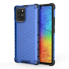 Custodia Silicone Trasparente Laterale 360 Gradi Cover AM1 per Samsung Galaxy S10 Lite Blu