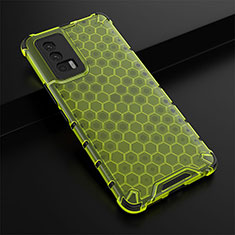 Custodia Silicone Trasparente Laterale 360 Gradi Cover AM1 per Vivo iQOO 7 India 5G Verde