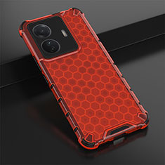 Custodia Silicone Trasparente Laterale 360 Gradi Cover AM1 per Vivo iQOO Z6 Pro 5G Rosso