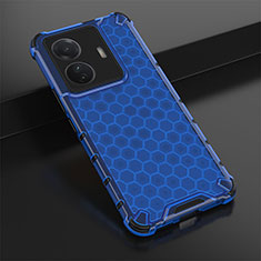 Custodia Silicone Trasparente Laterale 360 Gradi Cover AM1 per Vivo T1 5G Blu