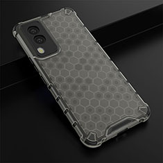 Custodia Silicone Trasparente Laterale 360 Gradi Cover AM1 per Vivo V21e 5G Nero