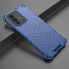 Custodia Silicone Trasparente Laterale 360 Gradi Cover AM1 per Vivo V23 5G Blu