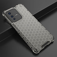 Custodia Silicone Trasparente Laterale 360 Gradi Cover AM1 per Vivo V23 Pro 5G Nero