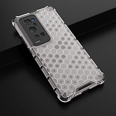 Custodia Silicone Trasparente Laterale 360 Gradi Cover AM1 per Vivo X60 Pro+ Plus 5G Bianco