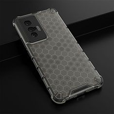 Custodia Silicone Trasparente Laterale 360 Gradi Cover AM1 per Vivo X70t Nero