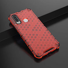 Custodia Silicone Trasparente Laterale 360 Gradi Cover AM1 per Vivo Y11 Rosso