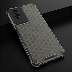 Custodia Silicone Trasparente Laterale 360 Gradi Cover AM1 per Vivo Y74s 5G Nero