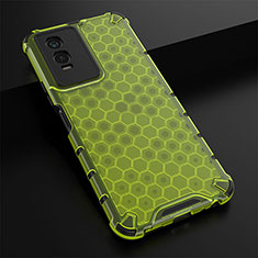 Custodia Silicone Trasparente Laterale 360 Gradi Cover AM1 per Vivo Y74s 5G Verde