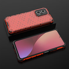 Custodia Silicone Trasparente Laterale 360 Gradi Cover AM1 per Xiaomi Poco X4 GT 5G Rosso