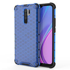 Custodia Silicone Trasparente Laterale 360 Gradi Cover AM1 per Xiaomi Redmi 9 Blu