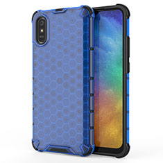 Custodia Silicone Trasparente Laterale 360 Gradi Cover AM1 per Xiaomi Redmi 9i Blu