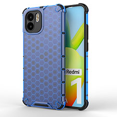 Custodia Silicone Trasparente Laterale 360 Gradi Cover AM1 per Xiaomi Redmi A2 Plus Blu