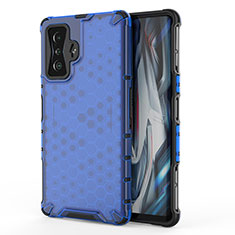 Custodia Silicone Trasparente Laterale 360 Gradi Cover AM1 per Xiaomi Redmi K50 Gaming 5G Blu