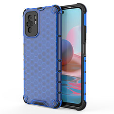 Custodia Silicone Trasparente Laterale 360 Gradi Cover AM1 per Xiaomi Redmi Note 10 4G Blu