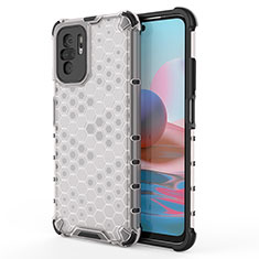 Custodia Silicone Trasparente Laterale 360 Gradi Cover AM1 per Xiaomi Redmi Note 10S 4G Bianco