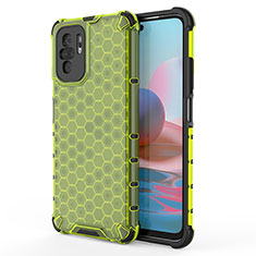 Custodia Silicone Trasparente Laterale 360 Gradi Cover AM1 per Xiaomi Redmi Note 10S 4G Verde