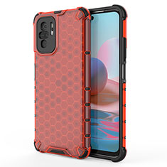 Custodia Silicone Trasparente Laterale 360 Gradi Cover AM1 per Xiaomi Redmi Note 11 SE India 4G Rosso