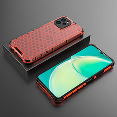 Custodia Silicone Trasparente Laterale 360 Gradi Cover AM2 per Huawei Enjoy 50z Rosso