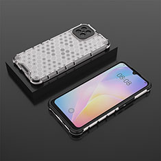 Custodia Silicone Trasparente Laterale 360 Gradi Cover AM2 per Huawei Nova 8 SE 4G Bianco