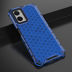 Custodia Silicone Trasparente Laterale 360 Gradi Cover AM2 per Oppo A36 Blu