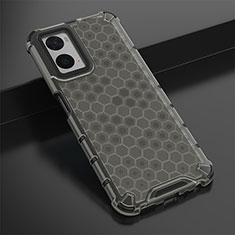 Custodia Silicone Trasparente Laterale 360 Gradi Cover AM2 per Oppo A36 Nero