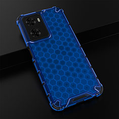 Custodia Silicone Trasparente Laterale 360 Gradi Cover AM2 per Oppo A57e Blu