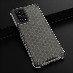 Custodia Silicone Trasparente Laterale 360 Gradi Cover AM2 per Oppo A74 5G Nero