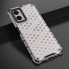 Custodia Silicone Trasparente Laterale 360 Gradi Cover AM2 per Oppo A76 Bianco