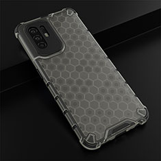 Custodia Silicone Trasparente Laterale 360 Gradi Cover AM2 per Oppo A95 5G Nero