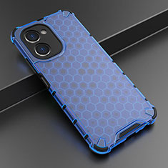 Custodia Silicone Trasparente Laterale 360 Gradi Cover AM2 per Realme C33 (2023) Blu