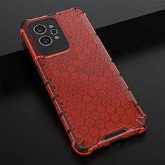 Custodia Silicone Trasparente Laterale 360 Gradi Cover AM2 per Realme GT2 Pro 5G Rosso