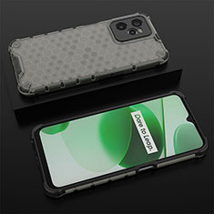 Custodia Silicone Trasparente Laterale 360 Gradi Cover AM2 per Realme Narzo 50A Prime Nero