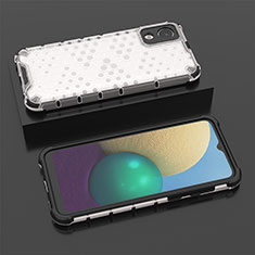 Custodia Silicone Trasparente Laterale 360 Gradi Cover AM2 per Samsung Galaxy A03 Core Bianco