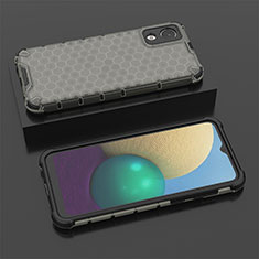 Custodia Silicone Trasparente Laterale 360 Gradi Cover AM2 per Samsung Galaxy A03 Core Nero