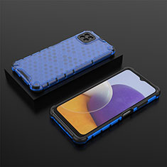 Custodia Silicone Trasparente Laterale 360 Gradi Cover AM2 per Samsung Galaxy A22 5G Blu