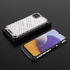 Custodia Silicone Trasparente Laterale 360 Gradi Cover AM2 per Samsung Galaxy A22s 5G Bianco
