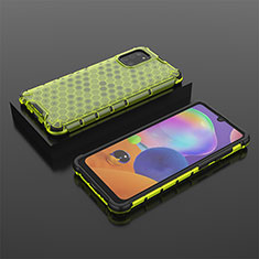 Custodia Silicone Trasparente Laterale 360 Gradi Cover AM2 per Samsung Galaxy A31 Verde