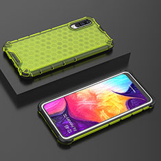 Custodia Silicone Trasparente Laterale 360 Gradi Cover AM2 per Samsung Galaxy A50S Verde
