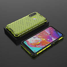Custodia Silicone Trasparente Laterale 360 Gradi Cover AM2 per Samsung Galaxy A70E Verde